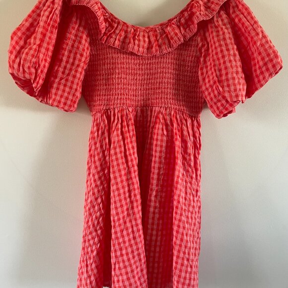 SPELL Strawberry Fields Mini Dress Gingham Print Sz L - Picture 6 of 9